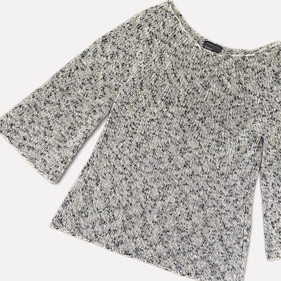BCBGMAXAZRIA Wool blend Square neck thick knit Sweater Grey Size XS-S LIKE NEW - Picture 1 of 9